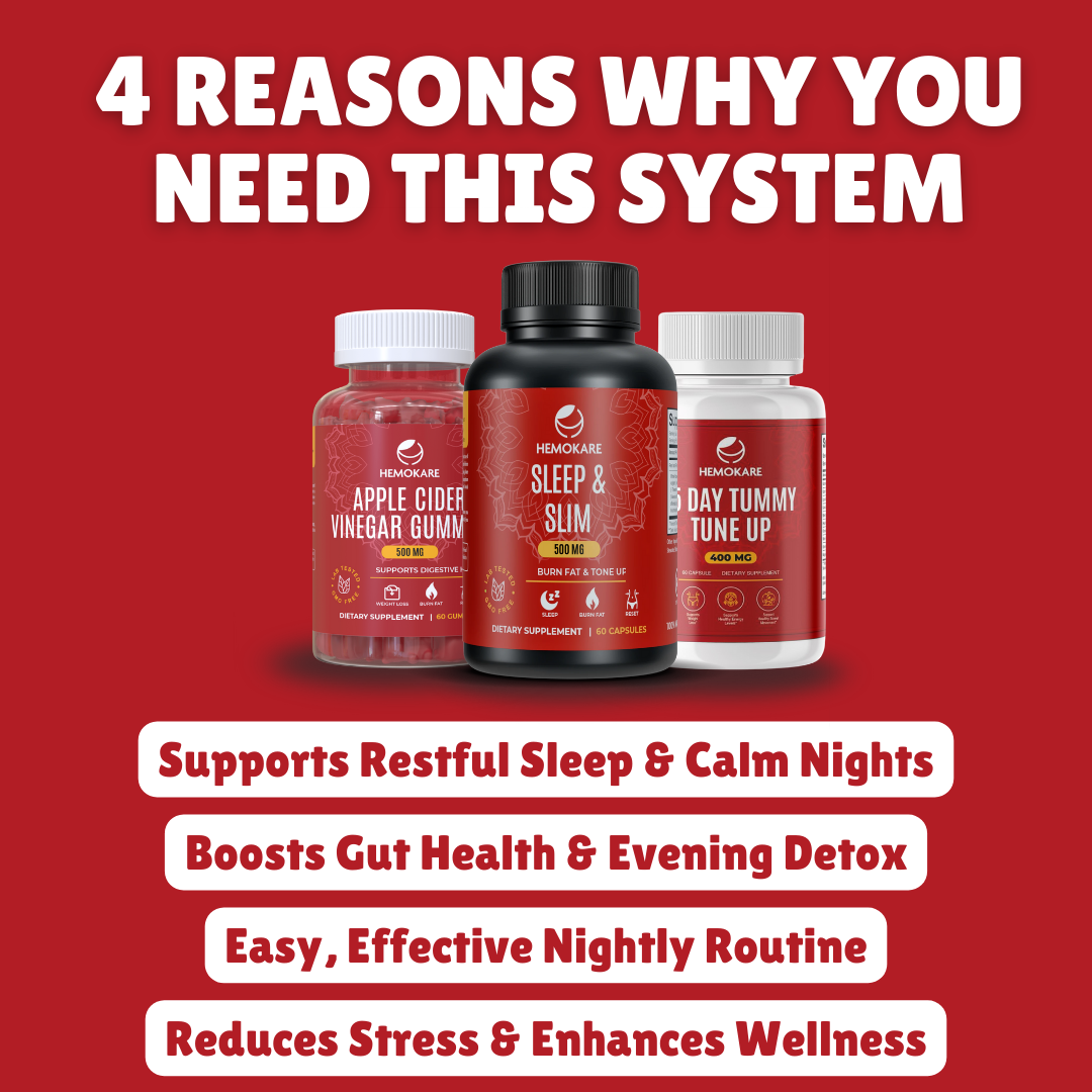 Clean Sleep System – Evening Detox & Gut Support Trio