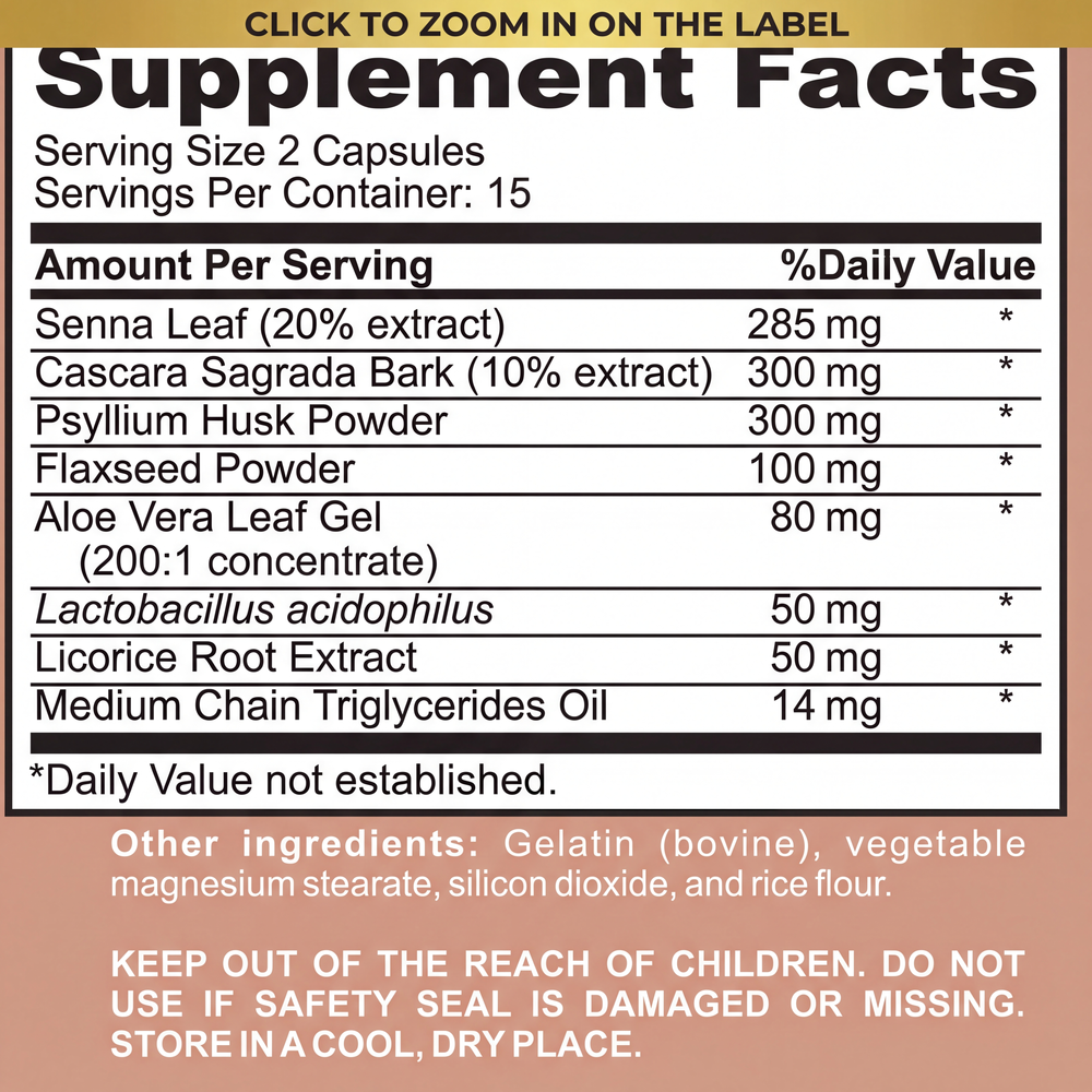15-Day Tummy Tune-Up – 400mg Herbal Cleanse Capsules