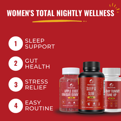 Clean Sleep System – Evening Detox & Gut Support Trio