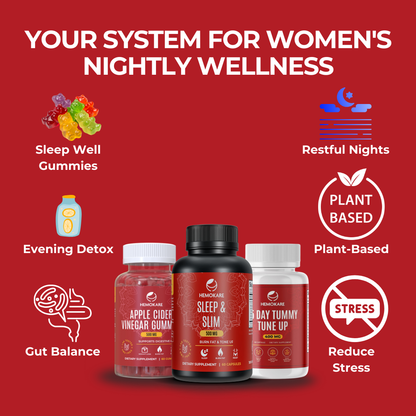 Clean Sleep System – Evening Detox & Gut Support Trio