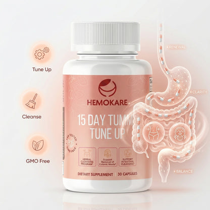 15-Day Tummy Tune-Up – 400mg Herbal Cleanse Capsules