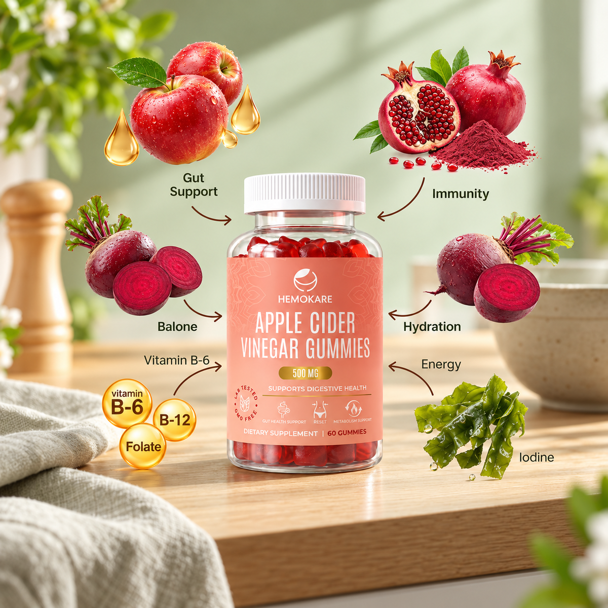 Apple Cider Vinegar Gummies | Daily Gut & Balance Support