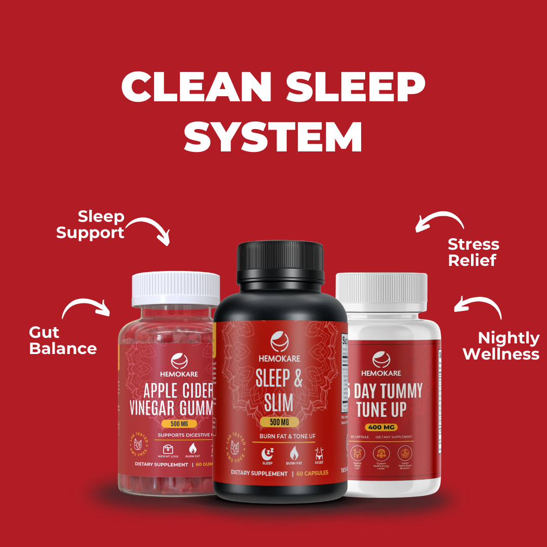 Clean Sleep System – Evening Detox & Gut Support Trio