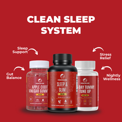 Clean Sleep System – Evening Detox & Gut Support Trio
