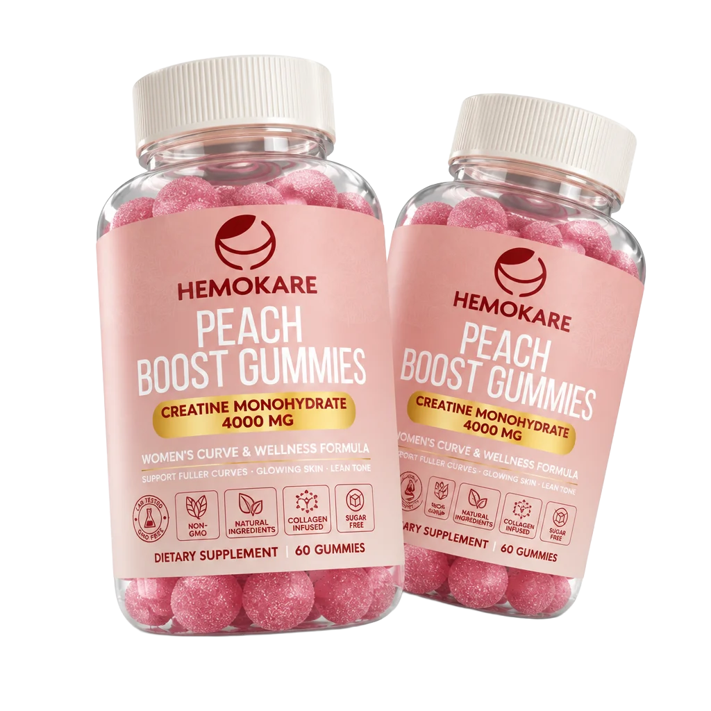 Hemokare Peach Boost Gummies – Creatine + Glute Support