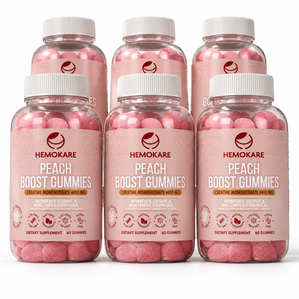 The Full Transformation — Peach Boost Gummies (6 Bottles · 90 Days)