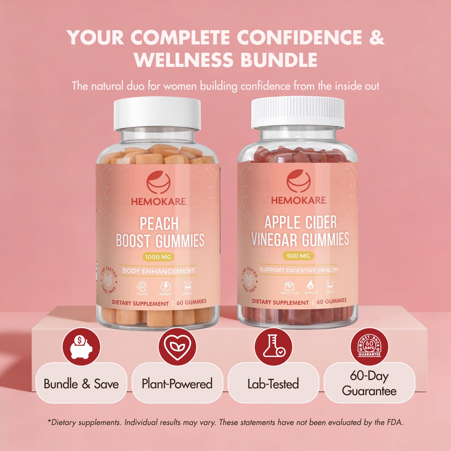 Peach Perfect Bundle | Apple Cider Vinegar & BBL Gummies