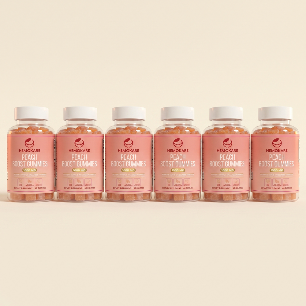 The Full Transformation — Peach Boost Gummies (6 Bottles)