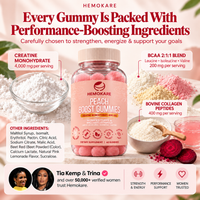 Hemokare Peach Boost Gummies – Creatine + Glute Support
