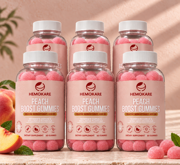 The Full Transformation — Peach Boost Gummies (6 Bottles · 90 Days)