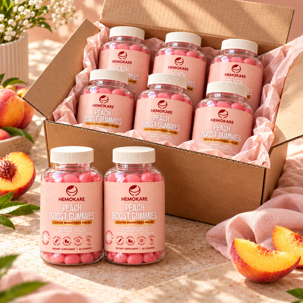 The Full Transformation — Peach Boost Gummies (6 Bottles · 90 Days)