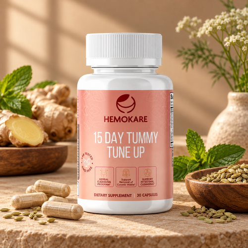15-Day Tummy Tune-Up – 400mg Herbal Cleanse Capsules