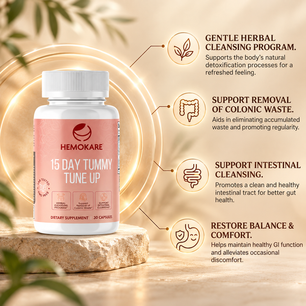 15-Day Tummy Tune-Up – 400mg Herbal Cleanse Capsules