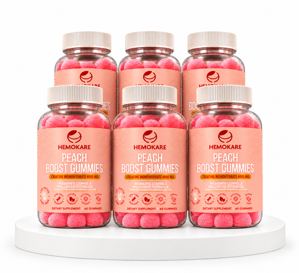 The Full Transformation — Peach Boost Gummies (6 Bottles · 90 Days)