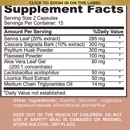 15-Day Tummy Tune-Up – 400mg Herbal Cleanse Capsules